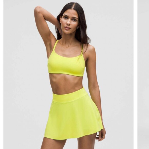 Lululemon SET Lightweight High Rise Tennis Skirt + Wunder Strappy Bra Sour Grape - Picture 1 of 14